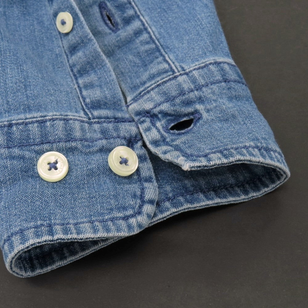 【中古】ブルックスブラザーズ Brooks Brothers ストレッチ コットン ボタンダウン カジュアルシャツ ブルーネイビー【サイズS】【 状態ランクB 】【 メンズ 】