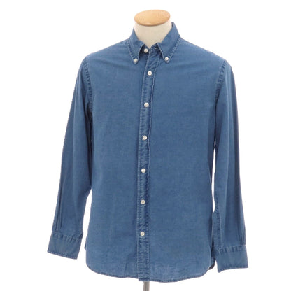 【中古】ブルックス ブラザーズ レッド フリース Brooks Brothers Red Fleece コットン シャンブレー ボタンダウン カジュアルシャツ ブルーネイビー【サイズS】【 状態ランクC 】【 メンズ 】