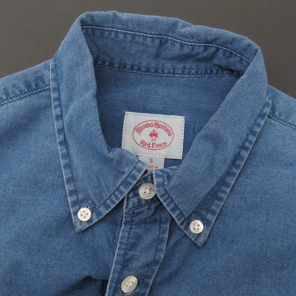 【中古】ブルックス ブラザーズ レッド フリース Brooks Brothers Red Fleece コットン シャンブレー ボタンダウン カジュアルシャツ ブルーネイビー【サイズS】【 状態ランクC 】【 メンズ 】