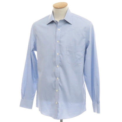 【中古】ブルックスブラザーズ Brooks Brothers ストレッチ コットン レギュラーカラー ドレスシャツ サックスブルー【サイズ15】【 状態ランクB 】【 メンズ 】