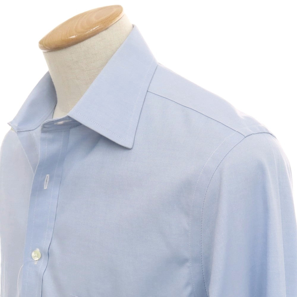 【中古】ブルックスブラザーズ Brooks Brothers ストレッチ コットン レギュラーカラー ドレスシャツ サックスブルー【サイズ15】【 状態ランクB 】【 メンズ 】