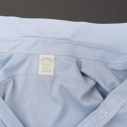 【中古】ブルックスブラザーズ Brooks Brothers ストレッチ コットン レギュラーカラー ドレスシャツ サックスブルー【サイズ15】【 状態ランクB 】【 メンズ 】