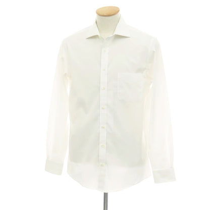 【中古】ブルックスブラザーズ Brooks Brothers ストレッチ スーピマコットン＆ポリエステル ワイドカラー ドレスシャツ ホワイト【サイズ15】【 状態ランクC 】【 メンズ 】