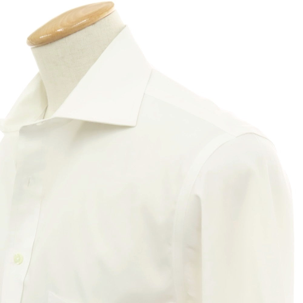 【中古】ブルックスブラザーズ Brooks Brothers ストレッチ スーピマコットン＆ポリエステル ワイドカラー ドレスシャツ ホワイト【サイズ15】【 状態ランクC 】【 メンズ 】
