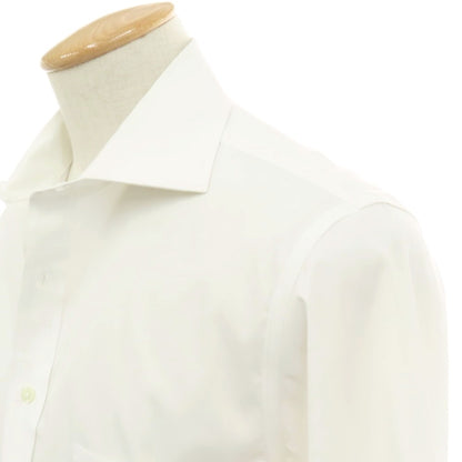 【中古】ブルックスブラザーズ Brooks Brothers ストレッチ スーピマコットン＆ポリエステル ワイドカラー ドレスシャツ ホワイト【サイズ15】【 状態ランクC 】【 メンズ 】