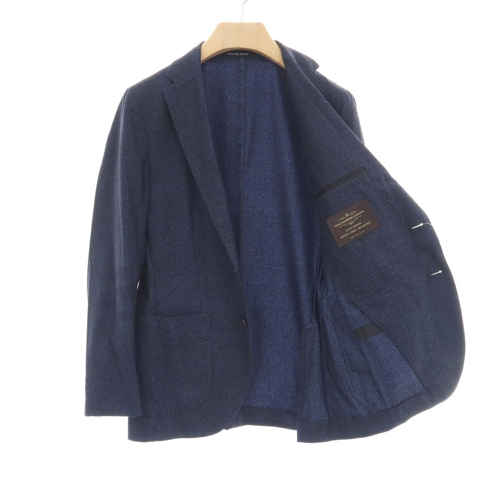 【中古】グリーンレーベルリラクシング green label relaxing ウール 3つボタン テーラードジャケット ネイビー【サイズ44】【 状態ランクD 】【 メンズ 】