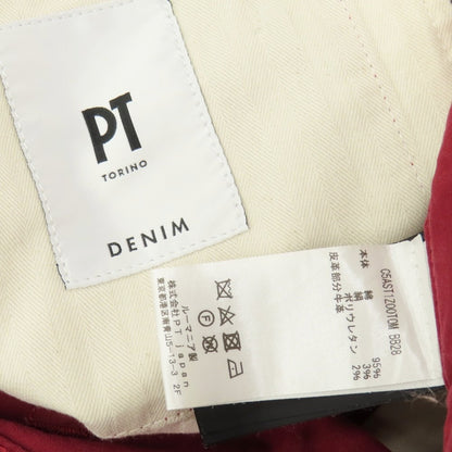 【中古】ピーティートリノ デニム PT TORINO DENIM TOM 1 コットンシルクポリウレタン 5ポケットパンツ マルーン【サイズ30】【 状態ランクC 】【 メンズ 】