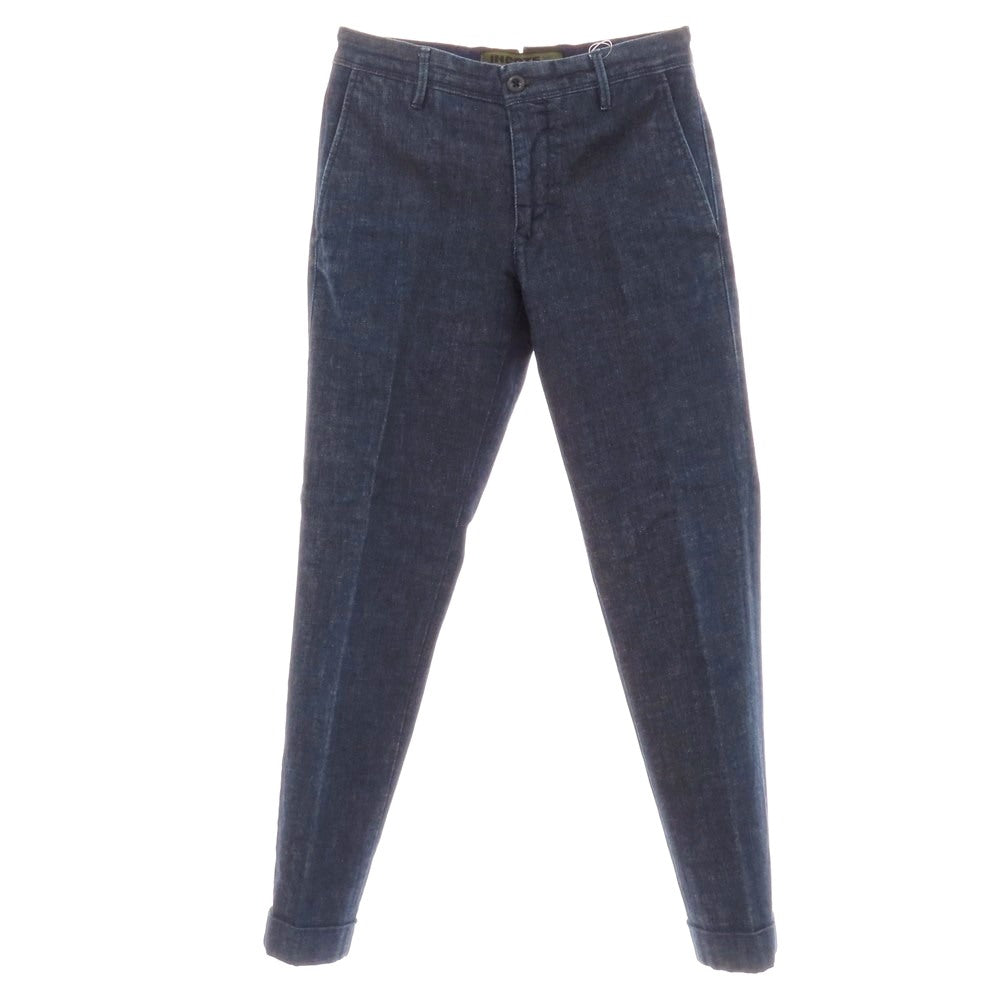【中古】インコテックス スラックス INCOTEX SLACKS ストレッチ コットン デニムスラックスパンツ ネイビー【サイズ28】【 状態ランクB 】【 メンズ 】