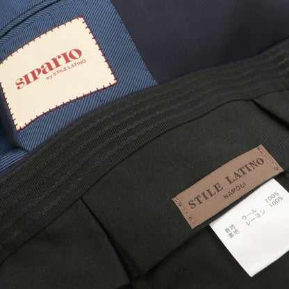 【新品】シパーリオ バイ スティレラティーノ SIPARIO by STILE LATINO ウールツイル 3つボタンスーツ ダークネイビー【サイズ50 Drop8R】【 状態ランクN 】【 メンズ 】