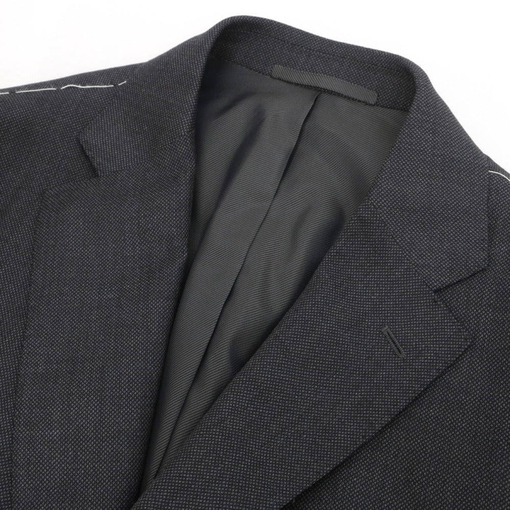 【新品】シパーリオ バイ スティレラティーノ SIPARIO by STILE LATINO ウール バーズアイ 3つボタンスーツ ダークグレー【サイズ50 Drop8R】【 状態ランクN 】【 メンズ 】