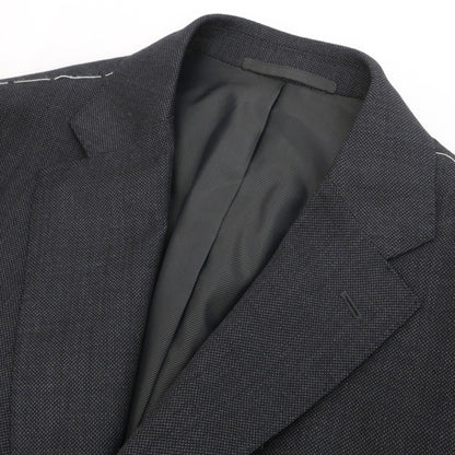 【新品】シパーリオ バイ スティレラティーノ SIPARIO by STILE LATINO ウール バーズアイ 3つボタンスーツ ダークグレー【サイズ50 Drop8R】【 状態ランクN 】【 メンズ 】