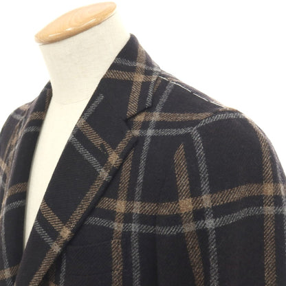 【新品】シパーリオ バイ スティレラティーノ SIPARIO by STILE LATINO ウールカシミヤ チェック 3B テーラードジャケット ブラックxベージュ【サイズ44 Drop8R】【 状態ランクN 】【 メンズ 】
