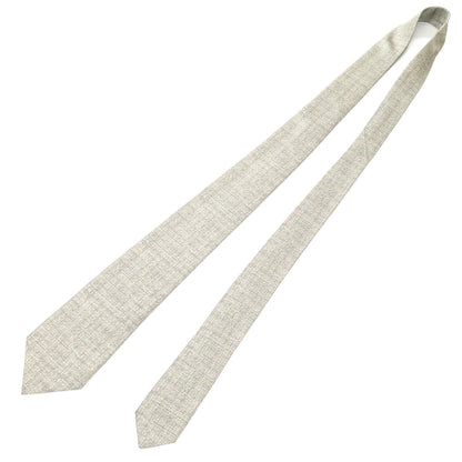【中古】ドミニク フランス Dominique France シルク系 無地ネクタイ オフホイワイトxブラック【 状態ランクC 】【 メンズ 】