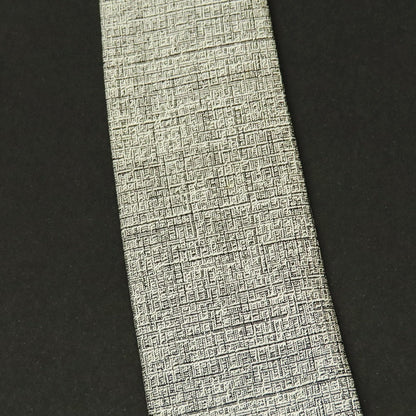 【中古】ドミニク フランス Dominique France シルク系 無地ネクタイ オフホイワイトxブラック【 状態ランクC 】【 メンズ 】