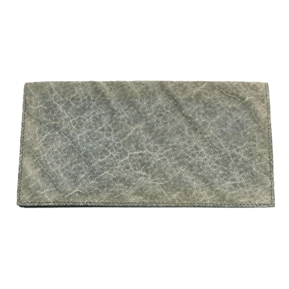 【中古】ヴァレクストラ バレクストラ Valextra エレファントレザー 長財布 グレー系【 状態ランクD 】【 メンズ 】