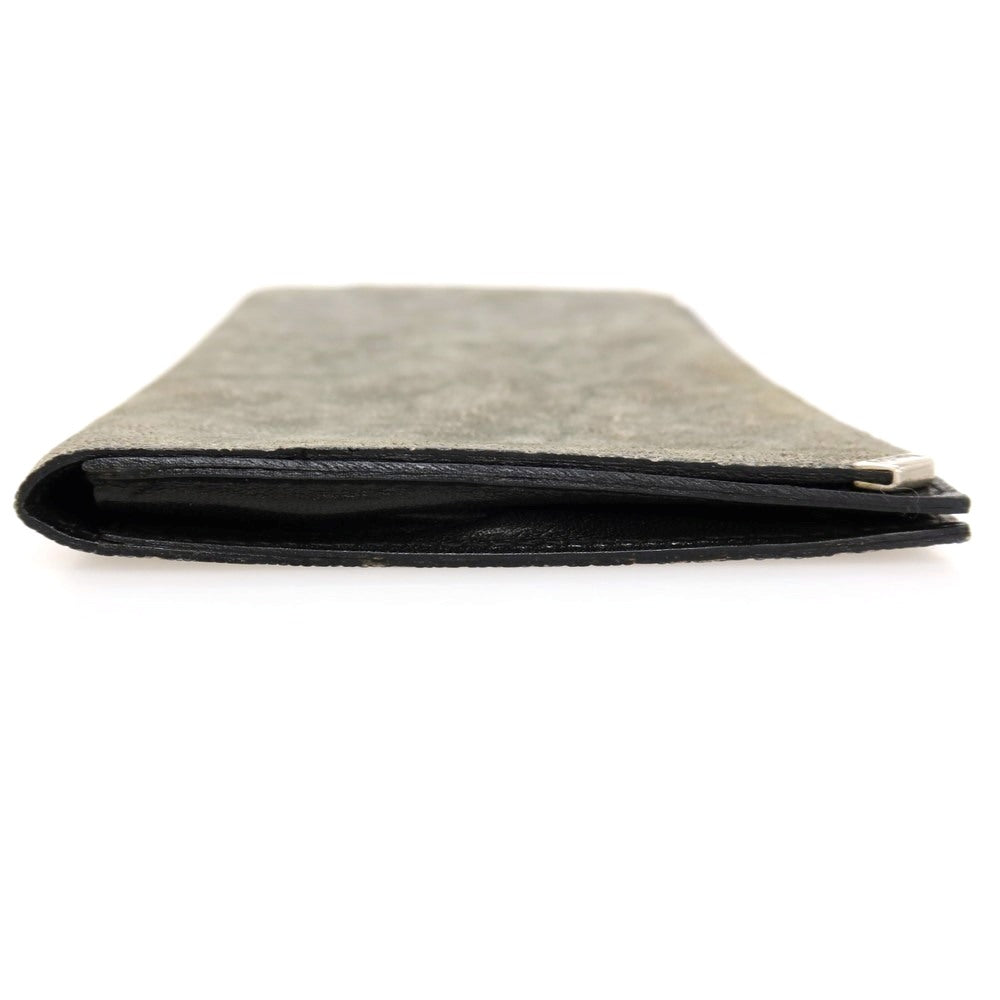 【中古】ヴァレクストラ バレクストラ Valextra エレファントレザー 長財布 グレー系【 状態ランクD 】【 メンズ 】
