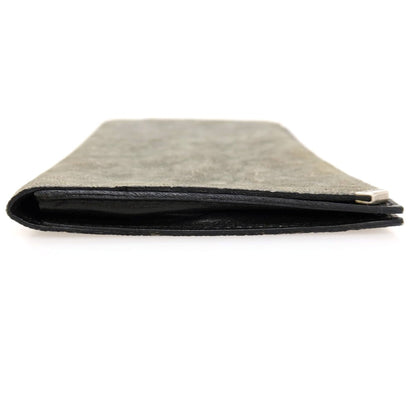 【中古】ヴァレクストラ バレクストラ Valextra エレファントレザー 長財布 グレー系【 状態ランクD 】【 メンズ 】