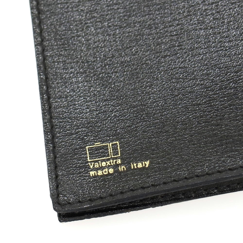 【中古】ヴァレクストラ バレクストラ Valextra エレファントレザー 長財布 グレー系【 状態ランクD 】【 メンズ 】
