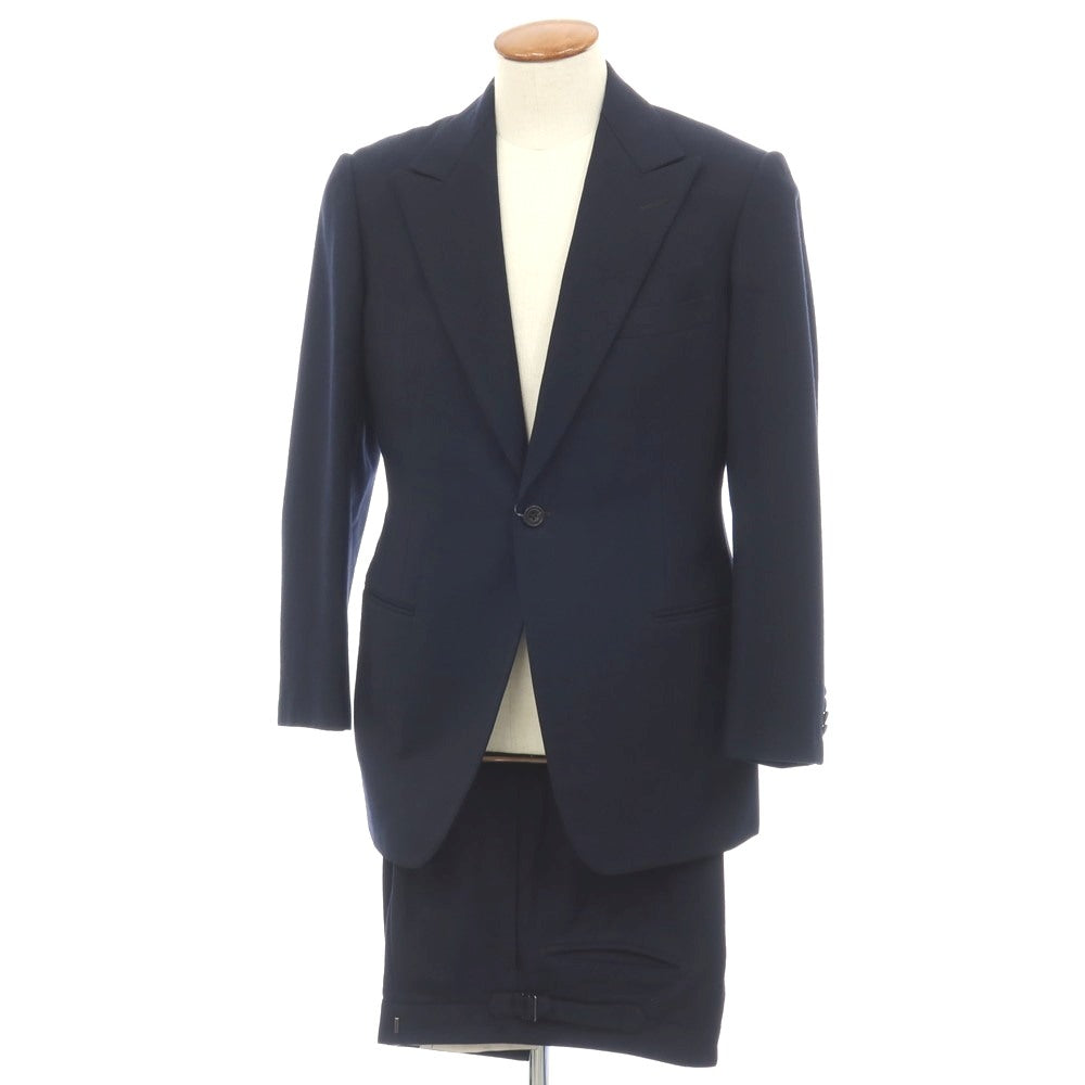 【中古】バタクハウスカット batak house cut ウール 1つボタンスーツ ネイビー【サイズ38】【 状態ランクC 】【 メンズ 】