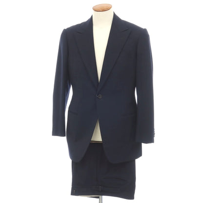 【中古】バタクハウスカット batak house cut ウール 1つボタンスーツ ネイビー【サイズ38】【 状態ランクC 】【 メンズ 】