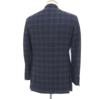 【中古】ブルックスブラザーズ Brooks Brothers REGENT ウール チェック 2B テーラードジャケット ネイビーxグレー【サイズ38R】【 状態ランクC 】【 メンズ 】