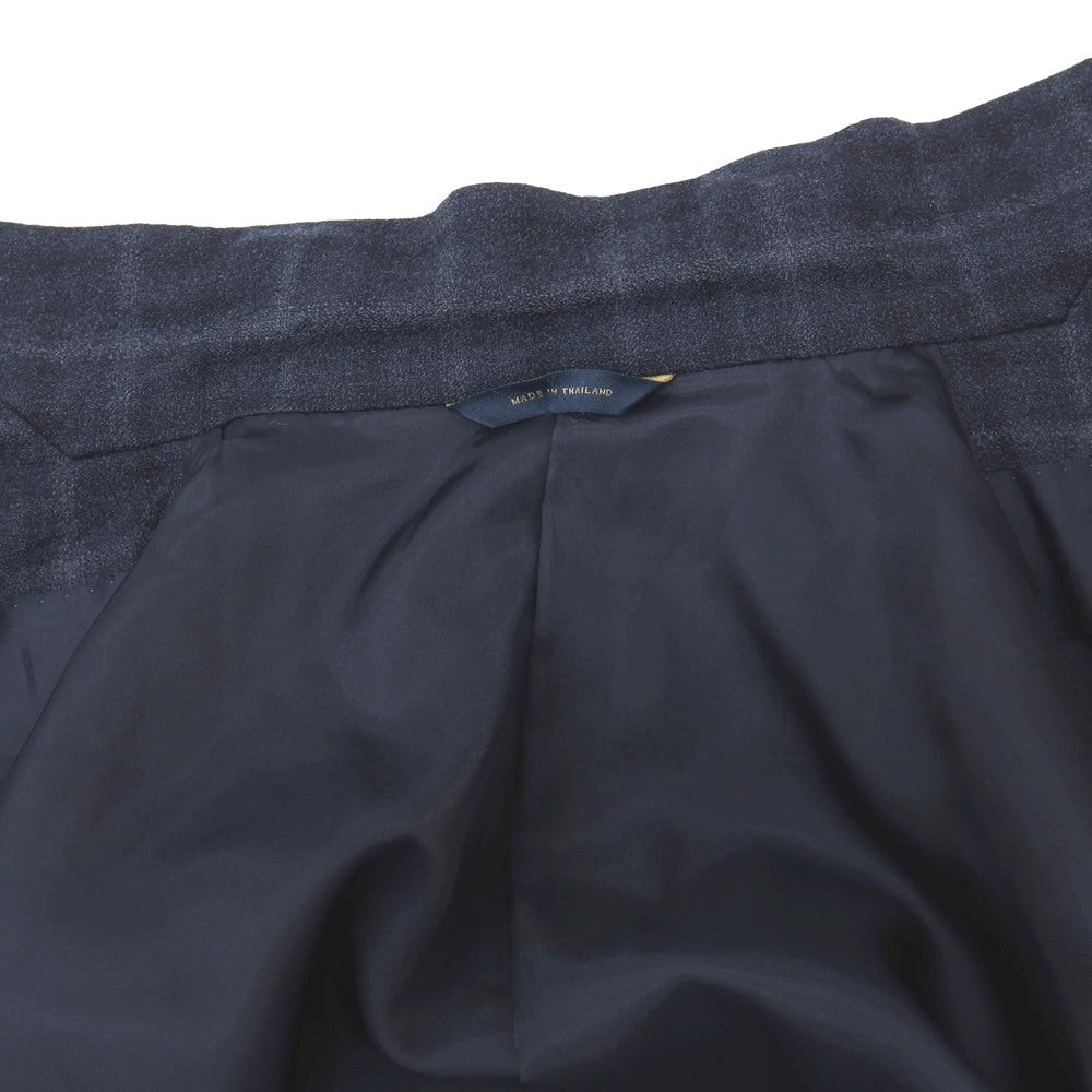 【中古】ブルックスブラザーズ Brooks Brothers REGENT ウール チェック 2B テーラードジャケット ネイビーxグレー【サイズ38R】【 状態ランクC 】【 メンズ 】