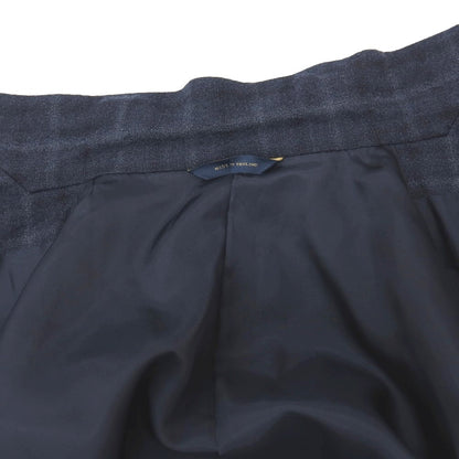 【中古】ブルックスブラザーズ Brooks Brothers REGENT ウール チェック 2B テーラードジャケット ネイビーxグレー【サイズ38R】【 状態ランクC 】【 メンズ 】