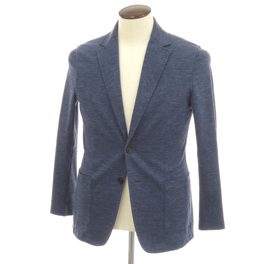 【中古】ティージャケット T-JACKET コットンナイロン ジャージー 2B カジュアルジャケット ネイビー【サイズL】【 状態ランクC 】【 メンズ 】