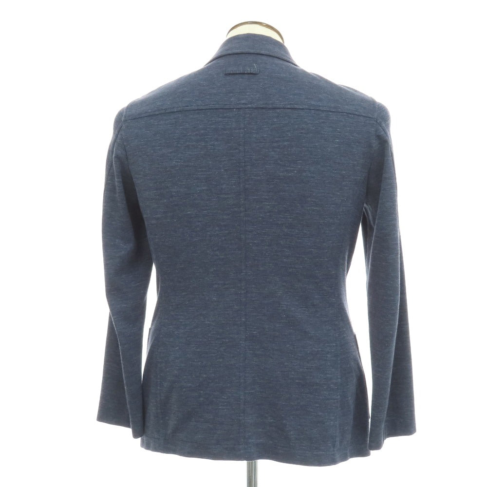 【中古】ティージャケット T-JACKET コットンナイロン ジャージー 2B カジュアルジャケット ネイビー【サイズL】【 状態ランクC 】【 メンズ 】