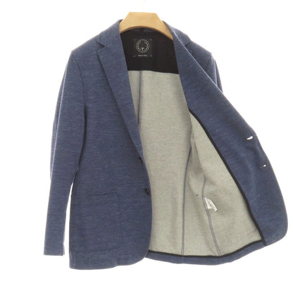 【中古】ティージャケット T-JACKET コットンナイロン ジャージー 2B カジュアルジャケット ネイビー【サイズL】【 状態ランクC 】【 メンズ 】