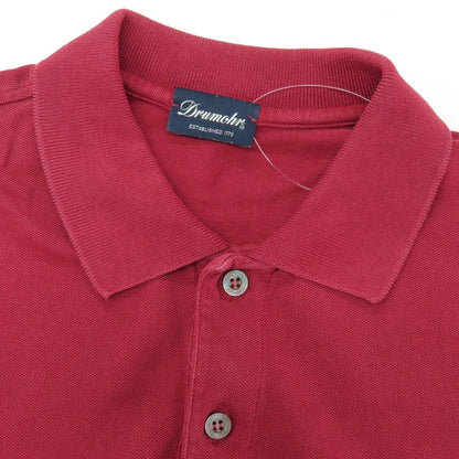 【中古】ドルモア DRUMOHR コットン 鹿の子 半袖ポロシャツ ボルドー【サイズM】【 状態ランクB 】【 メンズ 】