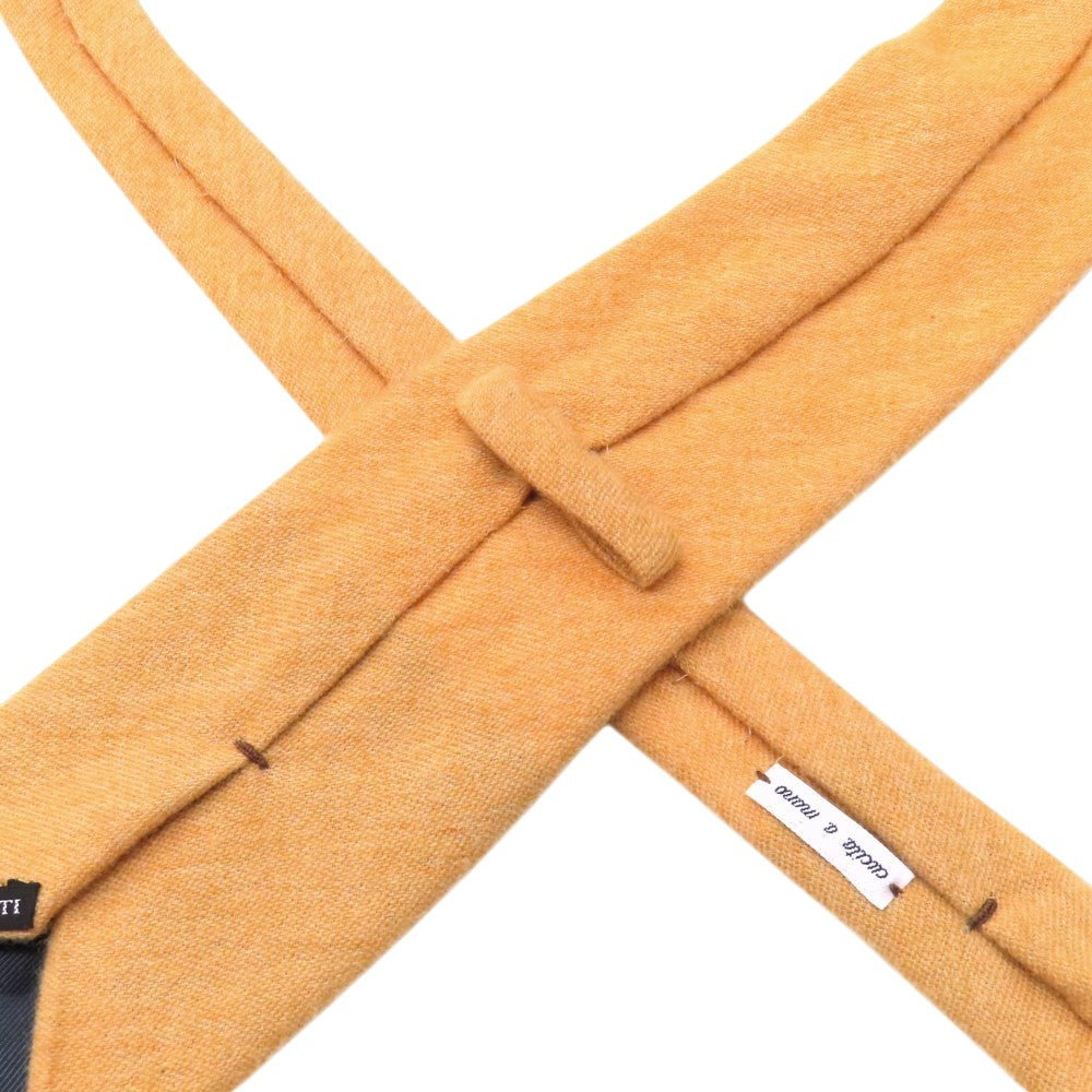 【中古】サルトリア ジェンマーティ SARTORIA GEMMATI カシミヤウール 無地ネクタイ オレンジベージュ【 状態ランクB 】【 メンズ 】