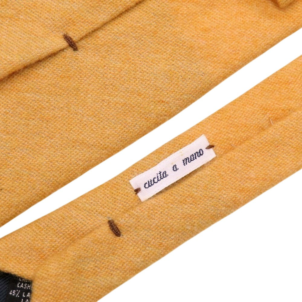 【中古】サルトリア ジェンマーティ SARTORIA GEMMATI カシミヤウール 無地ネクタイ オレンジベージュ【 状態ランクB 】【 メンズ 】