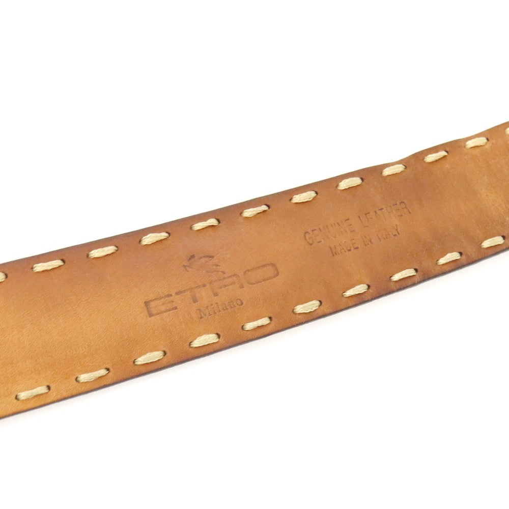 【中古】エトロ ETRO レザー ベルト ブラウン【サイズ90】【 状態ランクB 】【 メンズ 】