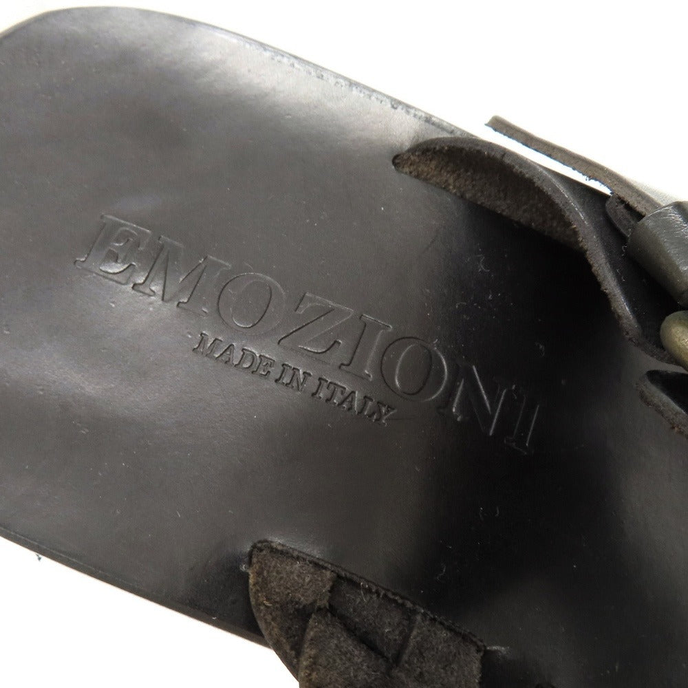 【中古】エモジオーニ EMOZIONI レザー サンダル ブラック【サイズ39】【 状態ランクA 】【 メンズ 】