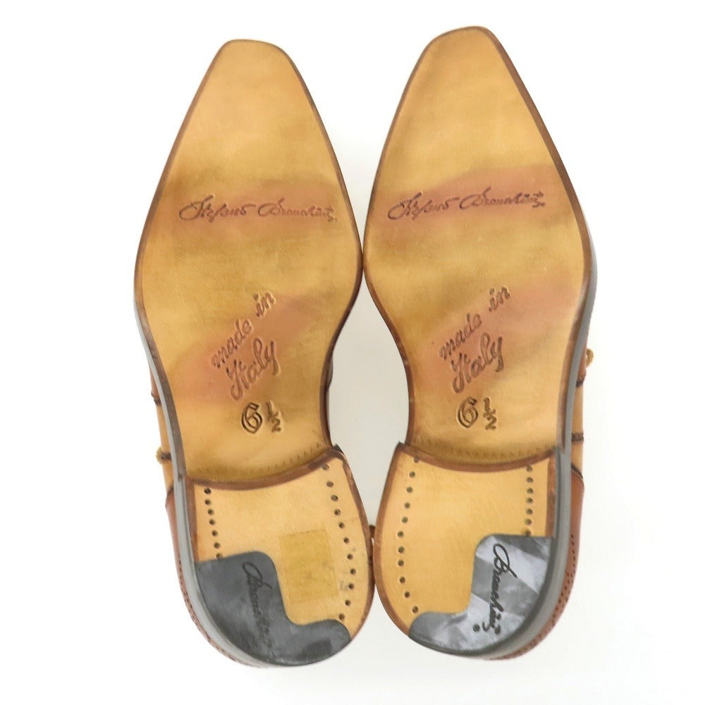 【中古】ステファノブランキーニ Stefano Branchini カーフ ドレスシューズ ブラウンxベージュ【サイズ6 1/2】【 状態ランクA 】【 メンズ 】