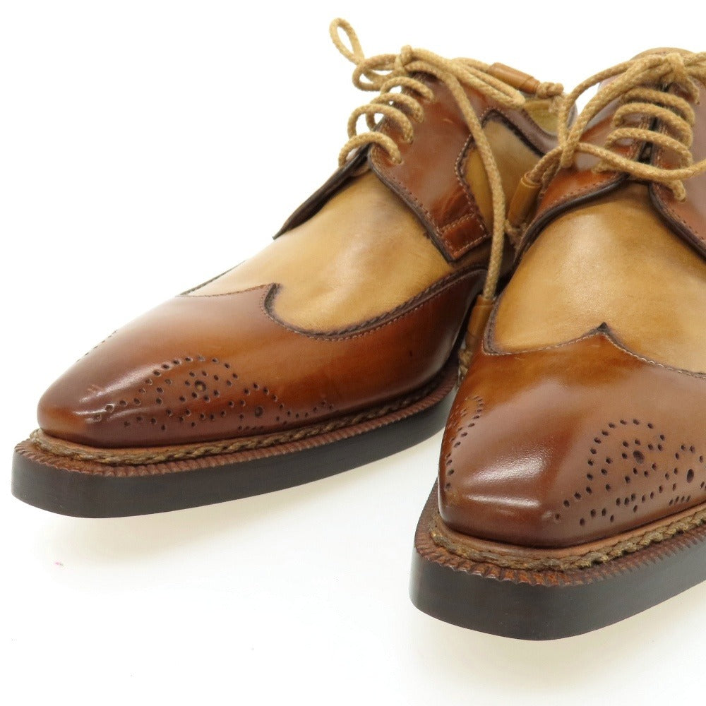 【中古】ステファノブランキーニ Stefano Branchini カーフ ドレスシューズ ブラウンxベージュ【サイズ6 1/2】【 状態ランクA 】【 メンズ 】