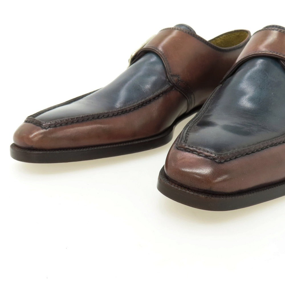 【中古】ステファノ ビ STEFANOBI ISETAN別注 カーフ ドレスシューズ ブラウンxネイビー【サイズ7 1/2】【 状態ランクB 】【 メンズ 】
