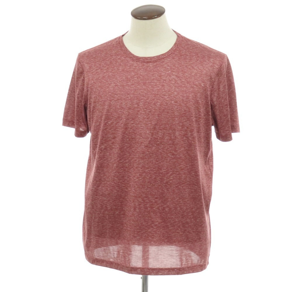 【中古】グランサッソ GRAN SASSO シルク クルーネック 半袖Ｔシャツ スモーキーレッド【サイズ54】【 状態ランクA 】【 メンズ 】