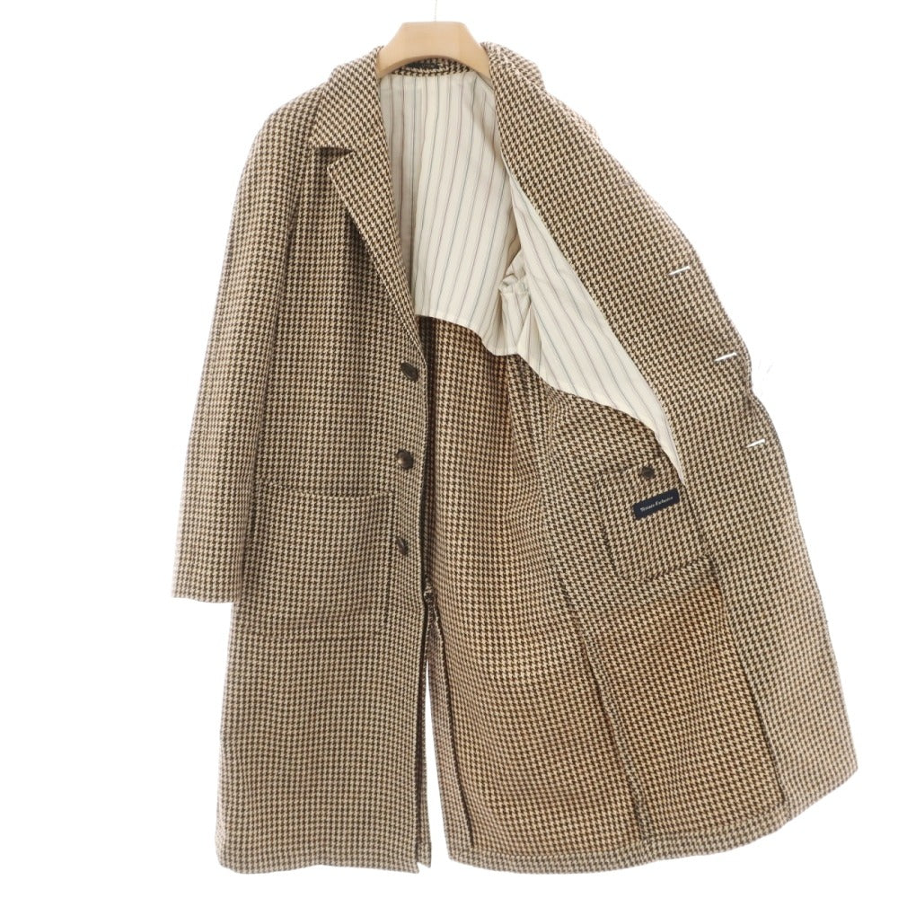【中古】ラルディーニ LARDINI チェスターフィールドコート ブラウンxベージュ【サイズ44 7REG】【 状態ランクB 】【 メンズ 】