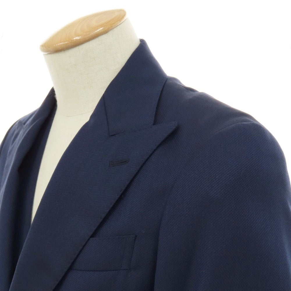 【中古】タカシマヤ takashimaya ELEFIT スリーピース ウール 2つボタンスーツ ネイビー【サイズ表記なし（S位)】【 状態ランクB 】【 メンズ 】