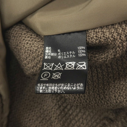 【中古】ダーバン D’URBAN ウール フェイクスエード 切替 カーディガン カーキxアッシュブラウン【サイズM】【 状態ランクA 】【 メンズ 】