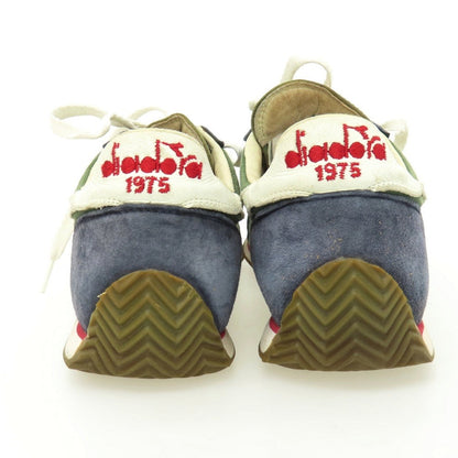 【中古】ディアドラ Diadora USED加工 キャンバス スエード スニーカー ネイビーxオリーブ【サイズ25】【 状態ランクC 】【 メンズ 】