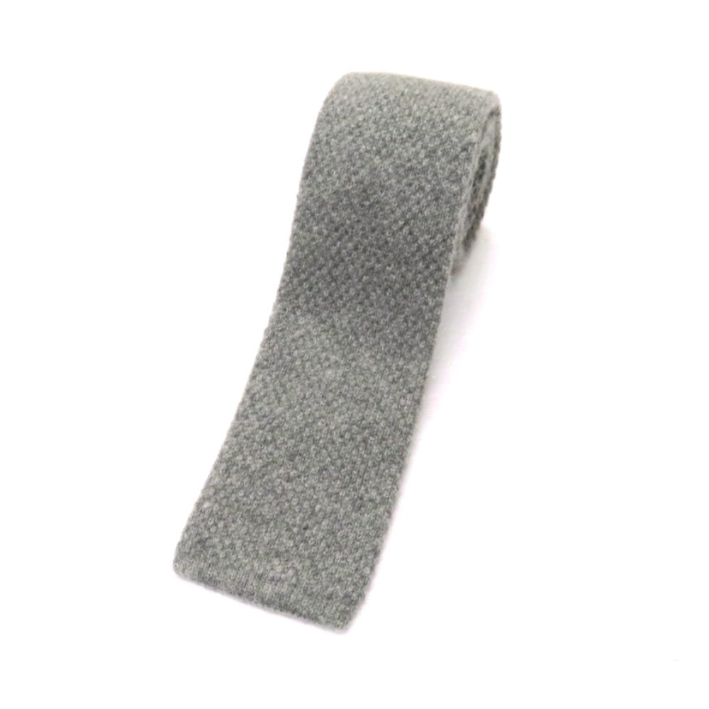 【中古】ブルネロクチネリ Brunello Cucinelli カシミヤ ニットタイ ネクタイ グレー【 状態ランクB 】【 メンズ 】