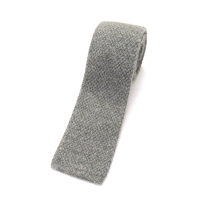 【中古】ブルネロクチネリ Brunello Cucinelli カシミヤ ニットタイ ネクタイ グレー【 状態ランクB 】【 メンズ 】