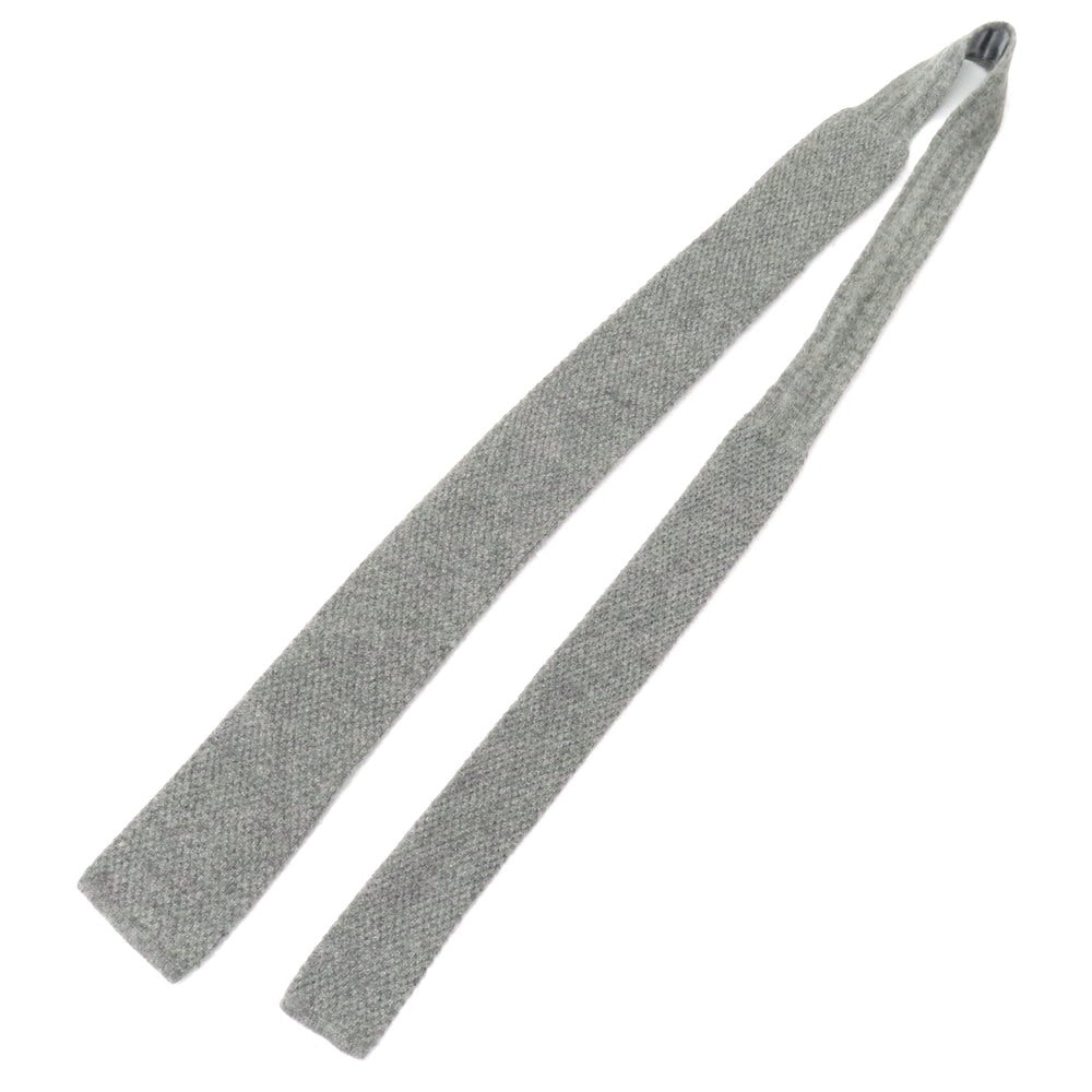 【中古】ブルネロクチネリ Brunello Cucinelli カシミヤ ニットタイ ネクタイ グレー【 状態ランクB 】【 メンズ 】