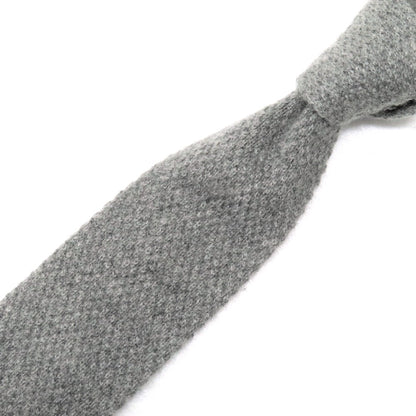 【中古】ブルネロクチネリ Brunello Cucinelli カシミヤ ニットタイ ネクタイ グレー【 状態ランクB 】【 メンズ 】