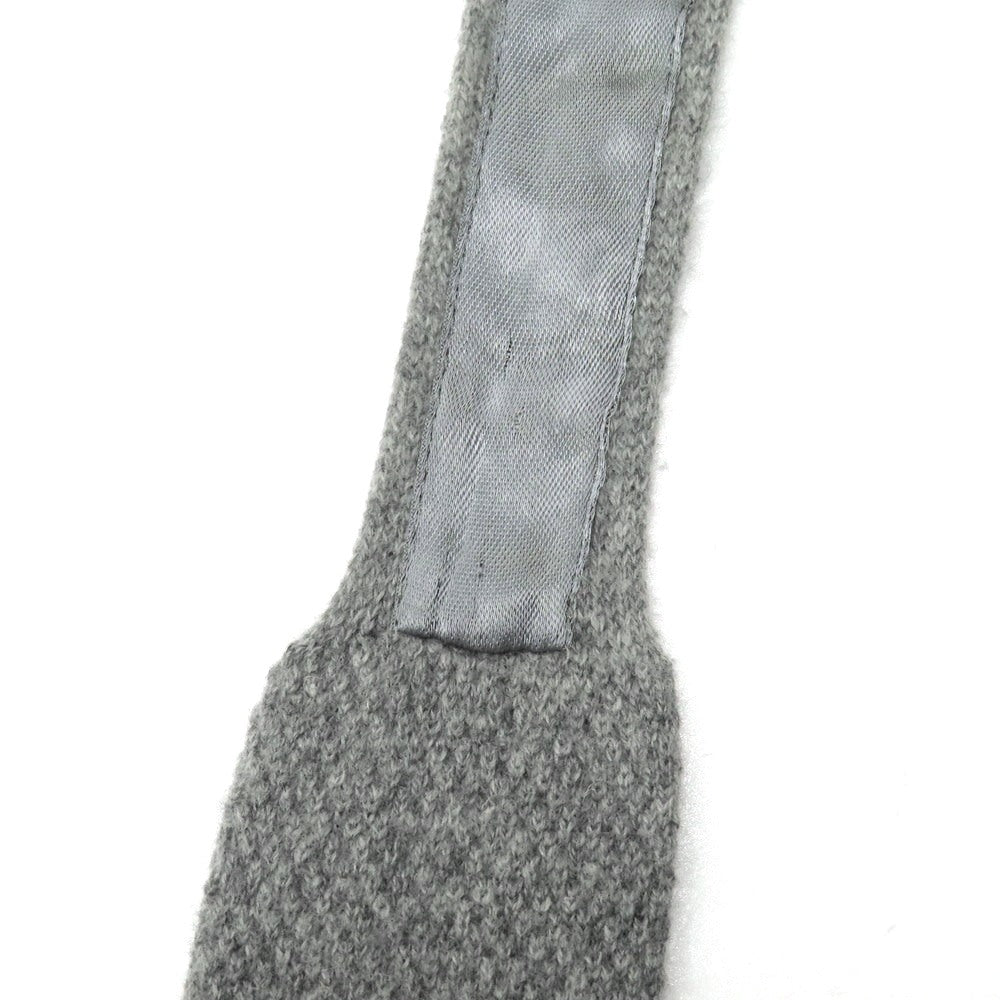 【中古】ブルネロクチネリ Brunello Cucinelli カシミヤ ニットタイ ネクタイ グレー【 状態ランクB 】【 メンズ 】