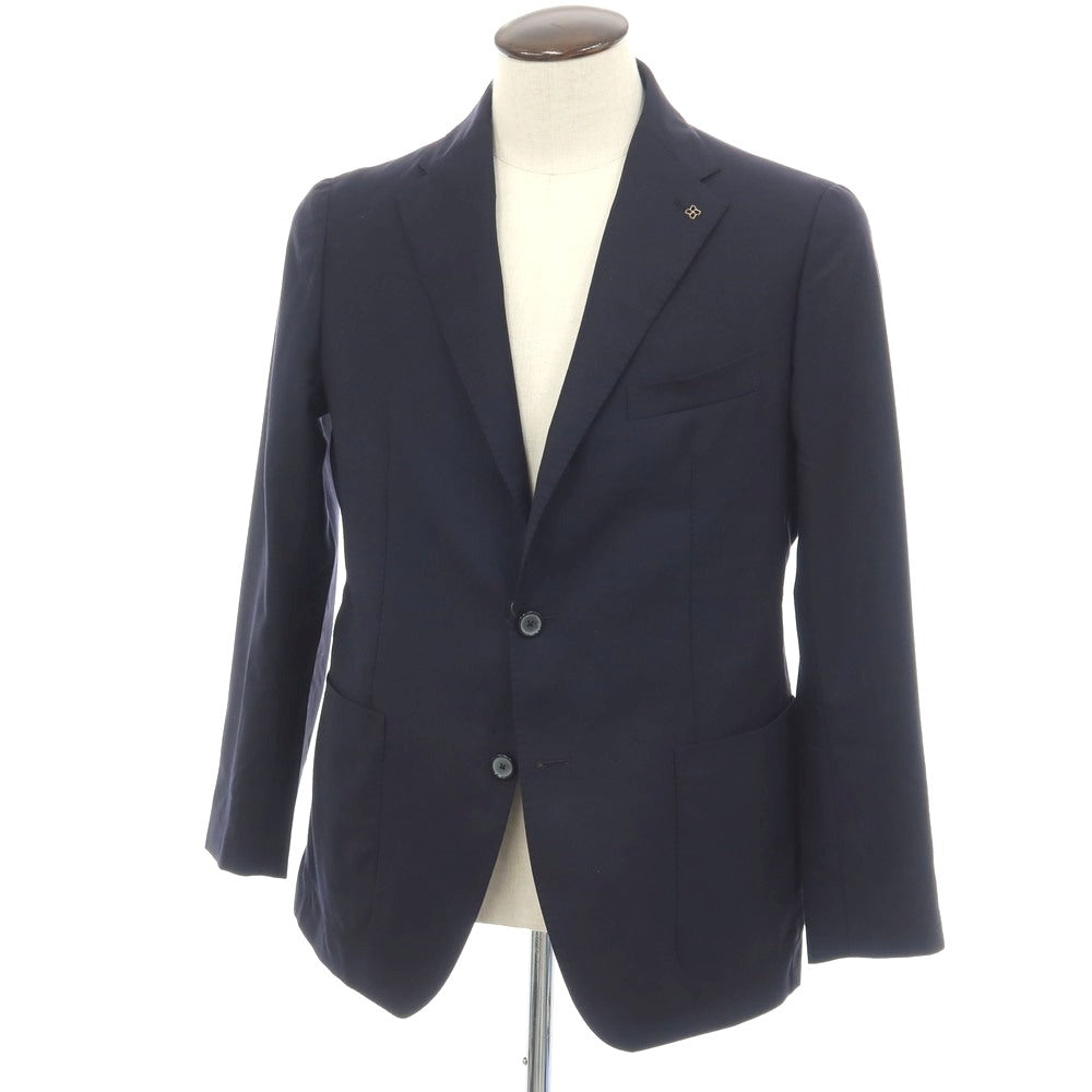 【中古】タリアトーレ TAGLIATORE ツイルウール 2B テーラードジャケット ネイビー【サイズ50】【 状態ランクC 】【 メンズ 】