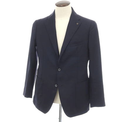 【中古】タリアトーレ TAGLIATORE ツイルウール 2B テーラードジャケット ネイビー【サイズ50】【 状態ランクC 】【 メンズ 】